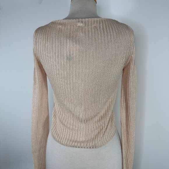 NWT Free People Game On Button Front Cardigan in White Swan Size XS MSRP $78 - Picture 9 of 16